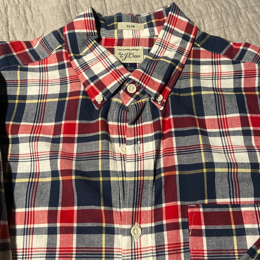 JCrew Mens plaid button down